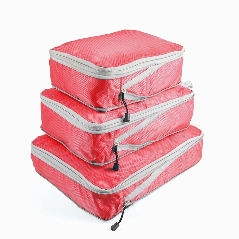 Conjunto de bolsas organizadoras para viagem